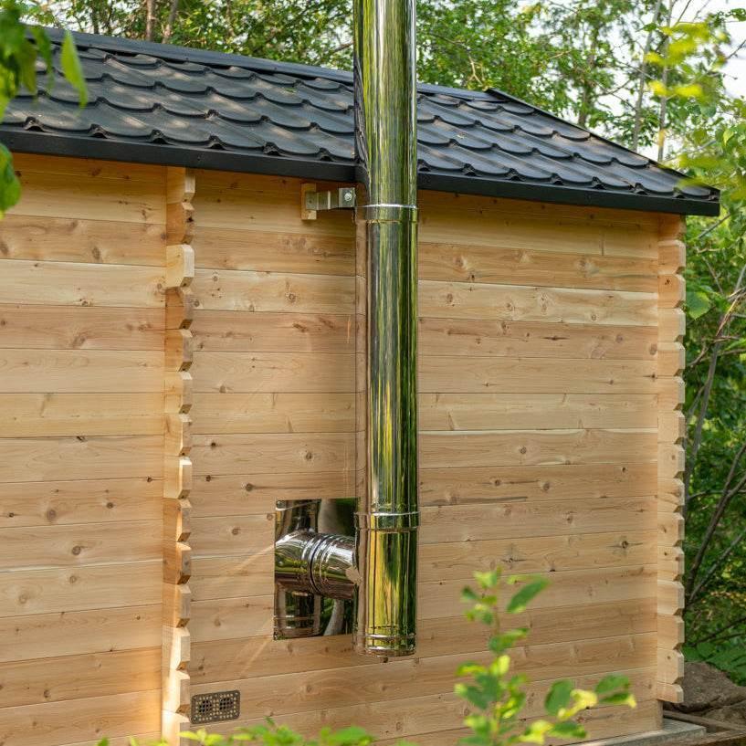 Leisurecraft CT Georgian Cabin Sauna with Changeroom | Wood Burning - Sauna Luxuries