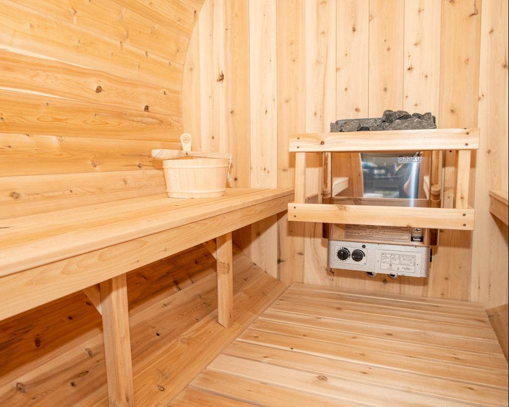 Liesurecraft CT Harmony Barrel Sauna | 2–4 Person Outdoor Cedar Kit - Sauna Luxuries
