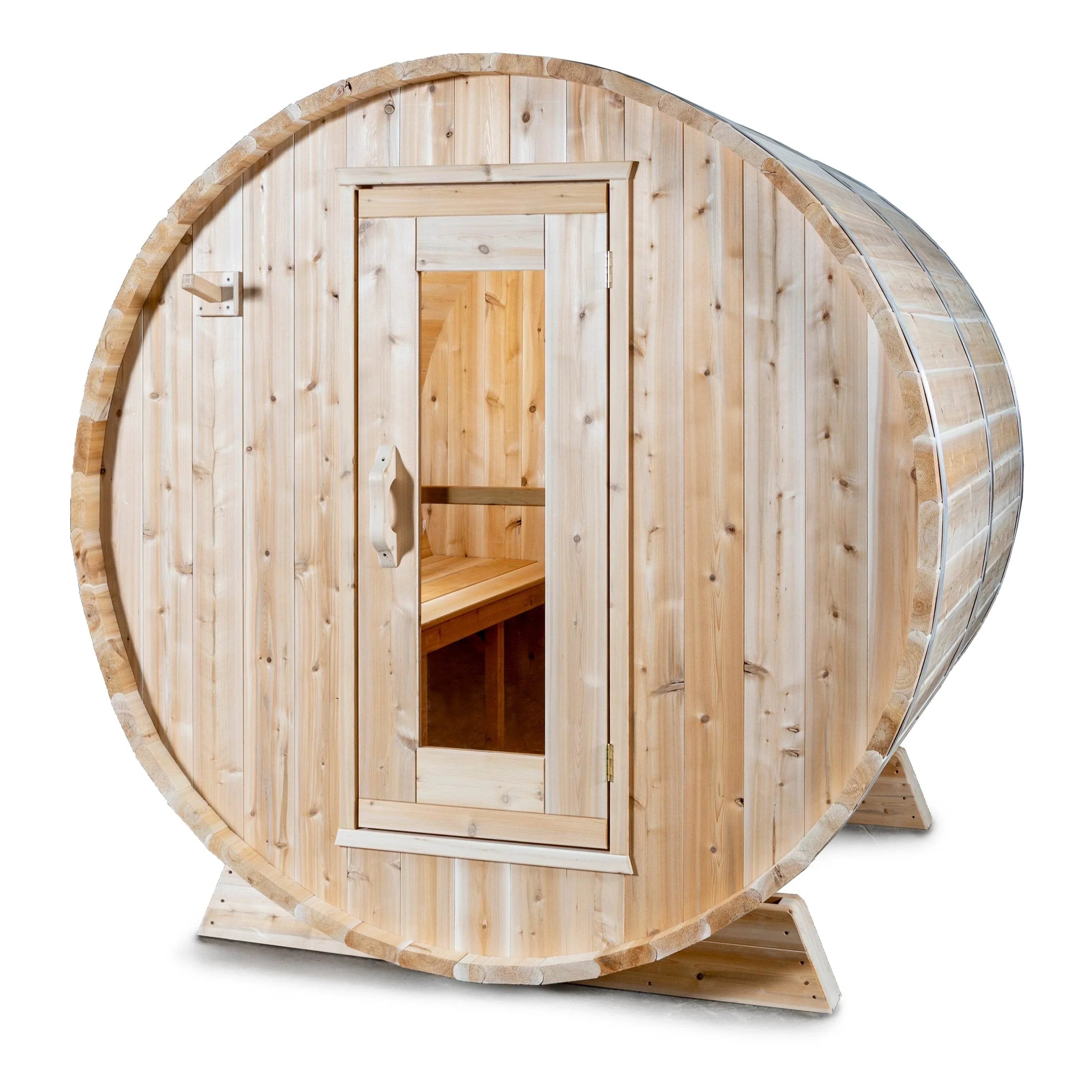 Liesurecraft CT Harmony Barrel Sauna | 2–4 Person Outdoor Cedar Kit - Sauna Luxuries
