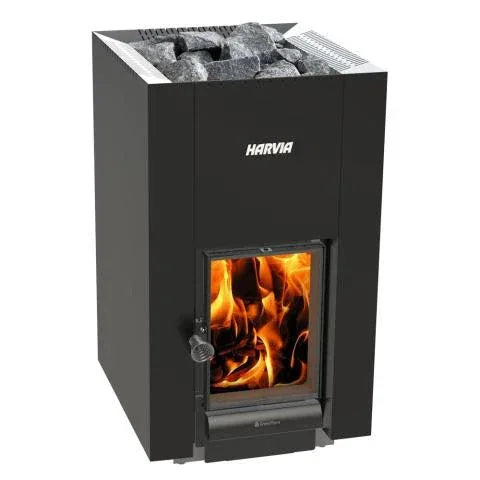 Harvia Linear 16 WK160C Wood Sauna Stove - Sauna Luxuries