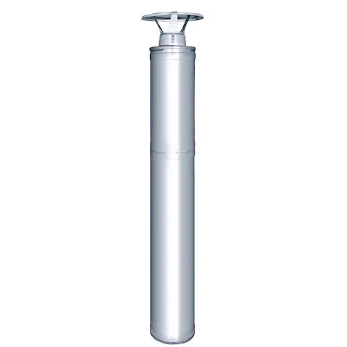 Harvia WHP1500 stainless steel sauna wood stove chimney kit with vertical chimney pipe and rain cap