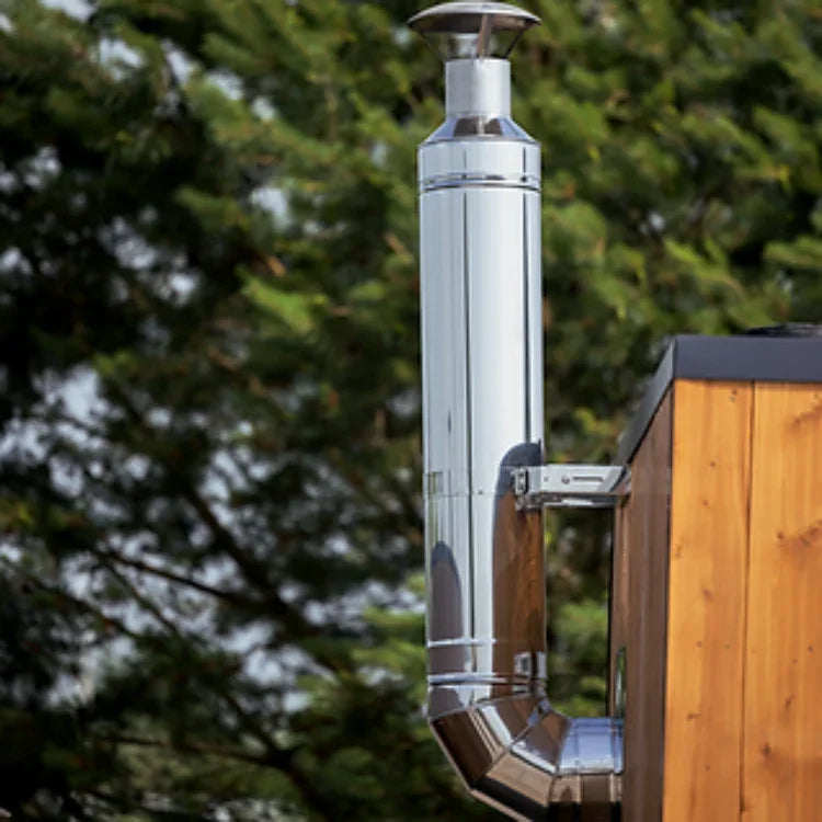 Sauna Wood Stove Chimney Set, Thru-Wall