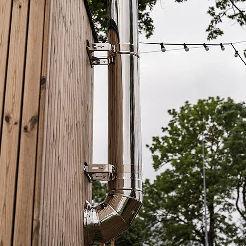 Sauna Wood Stove Chimney Set, Thru-Wall Backside Connection HUUM