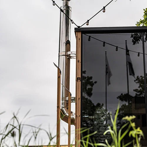 Sauna Wood Stove Chimney Set, Thru-Wall Backside Connection HUUM