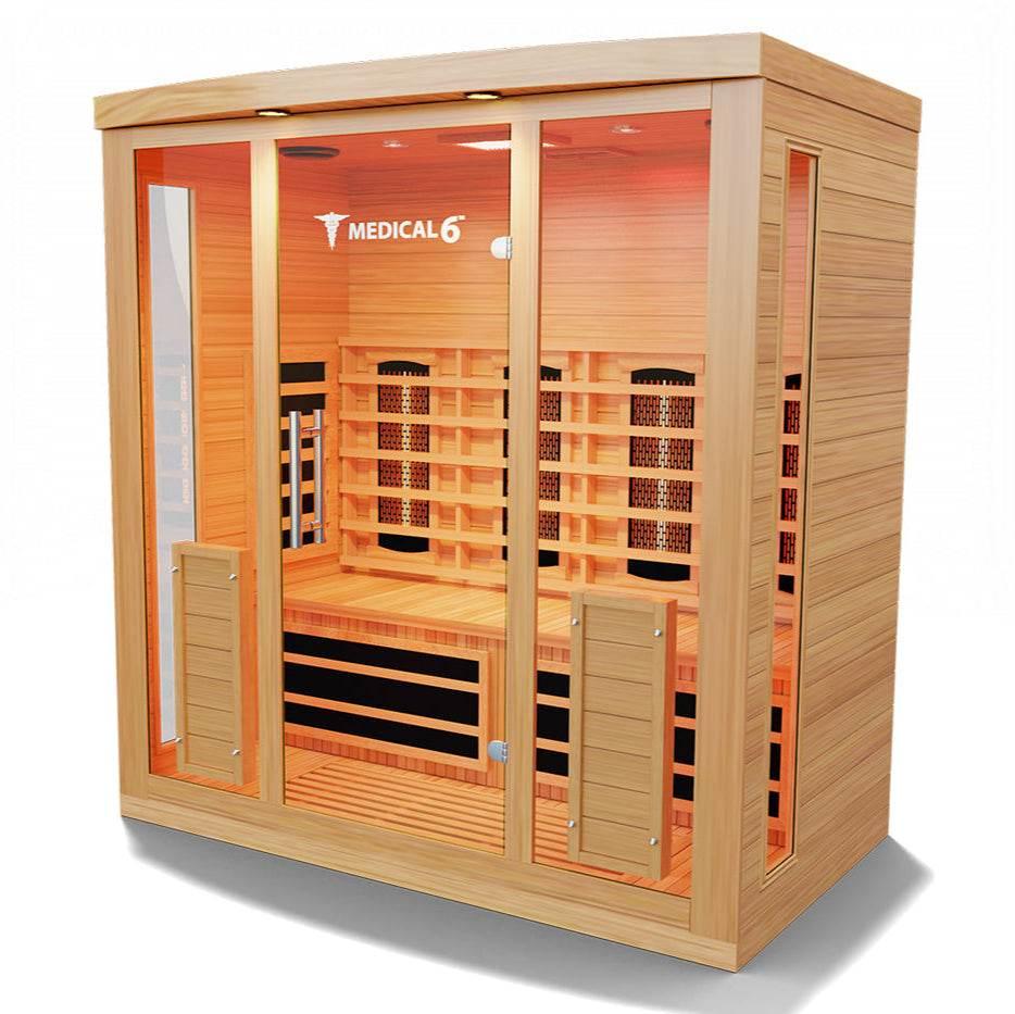 Medical 6 Infrared Sauna | Doctor-Designed 3-Person Sauna - Sauna Luxuries