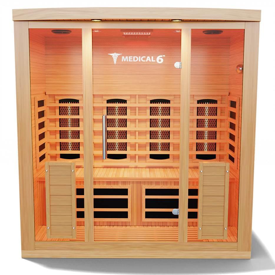 Medical 6 Infrared Sauna | Doctor-Designed 3-Person Sauna - Sauna Luxuries