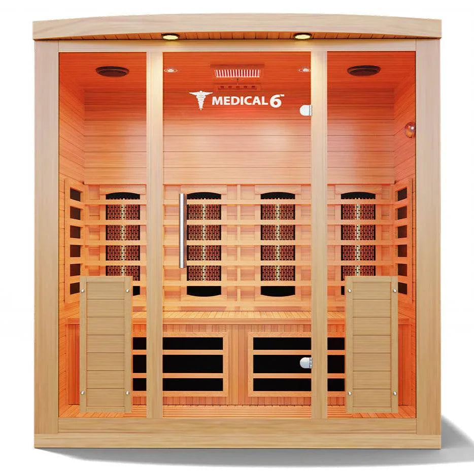 Medical 6 Infrared Sauna | Doctor-Designed 3-Person Sauna - Sauna Luxuries