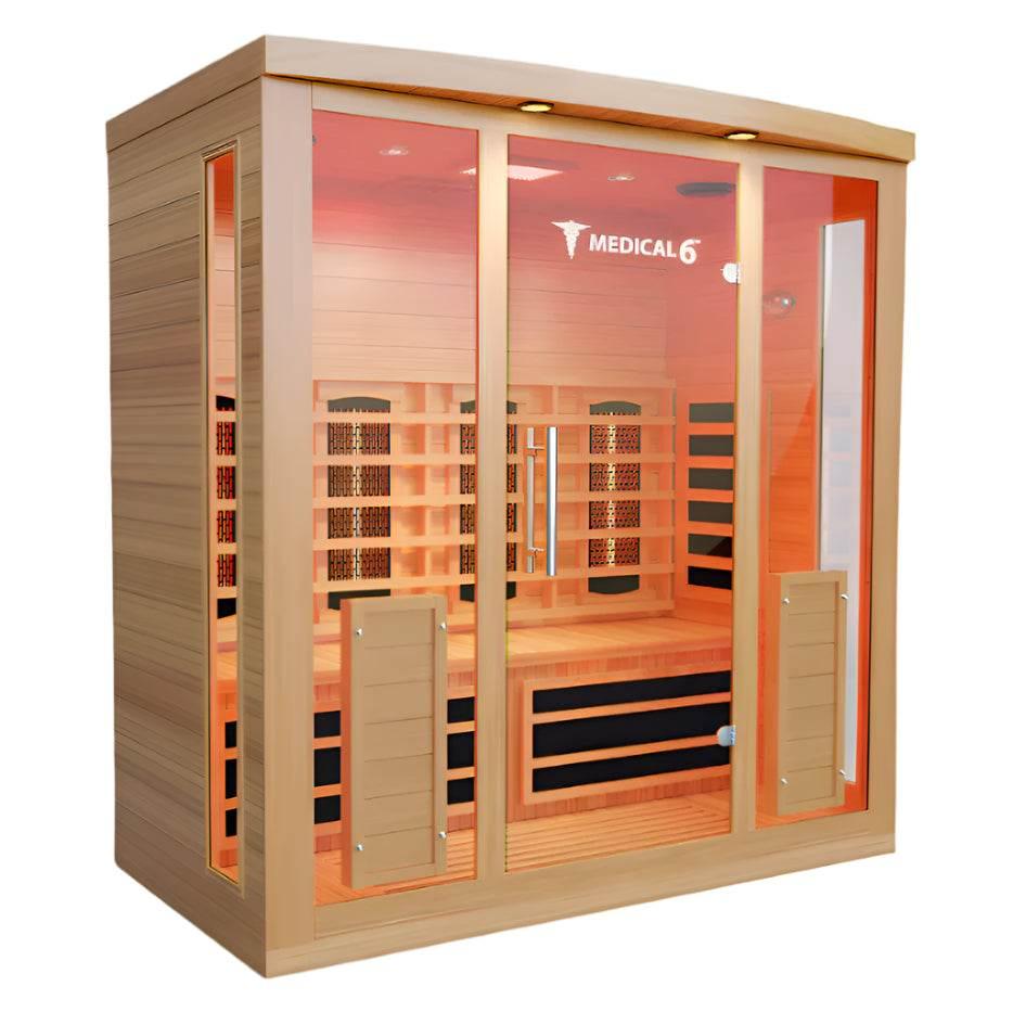 Medical 6 Infrared Sauna | Doctor-Designed 3-Person Sauna - Sauna Luxuries