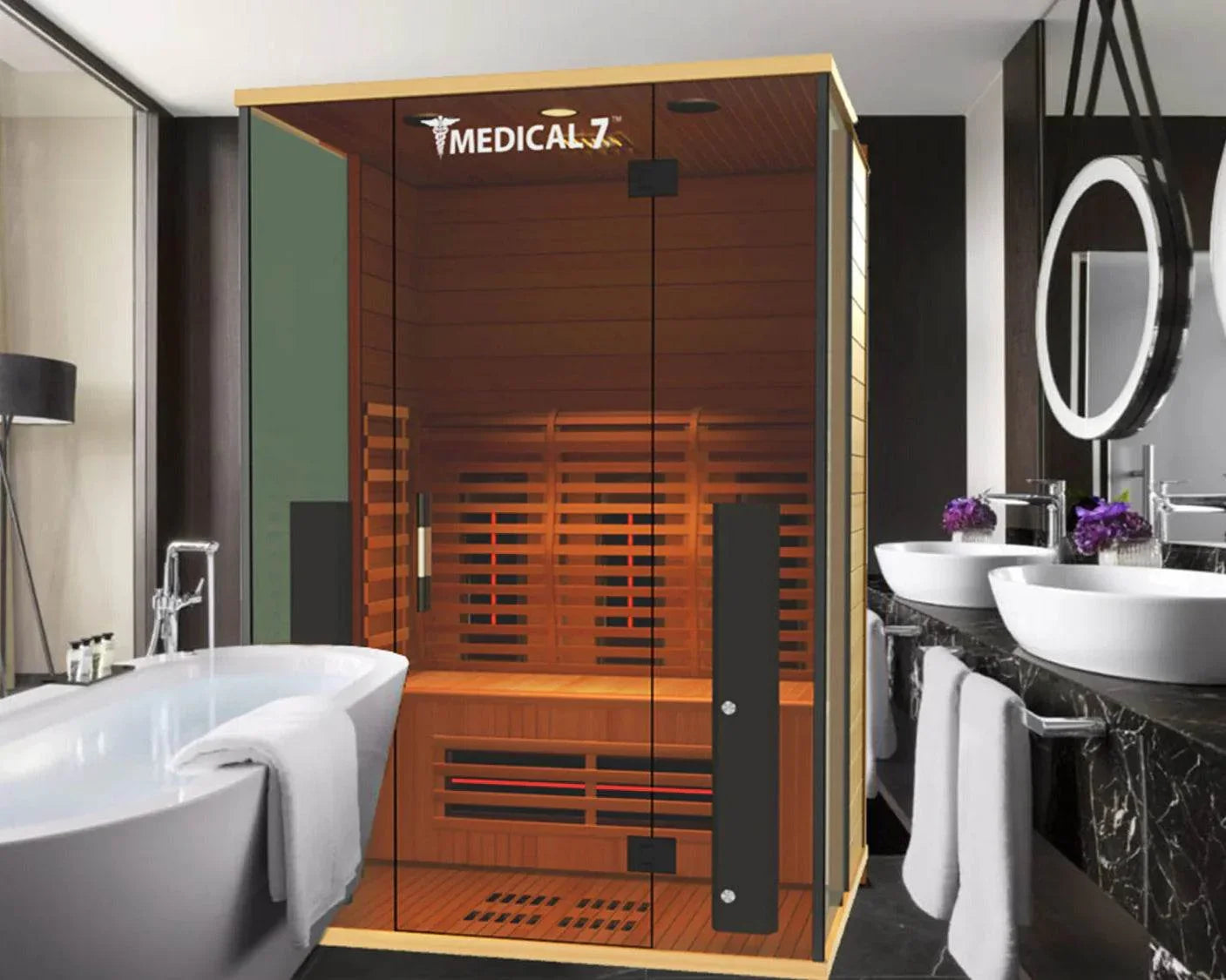 Medical 7 Ultra Full Spectrum Infrared Sauna – 3 Person Full-Body Therapy - Sauna Luxuries