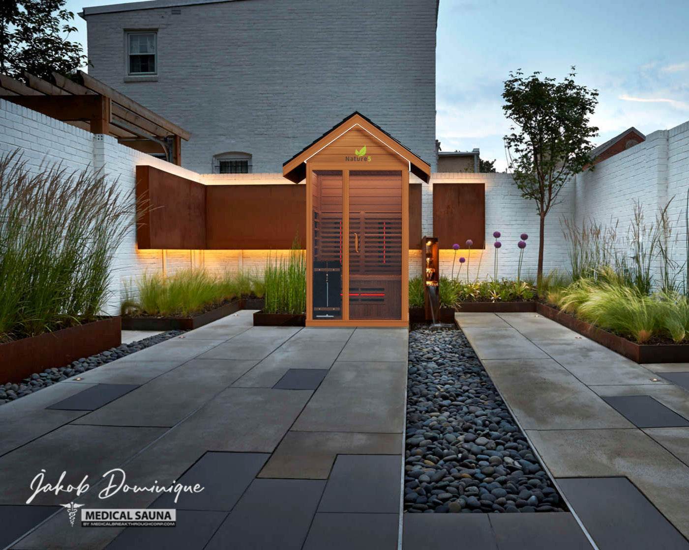 Medical Nature 5 Outdoor Sauna | Infrared + Hot Yoga - Sauna Luxuries