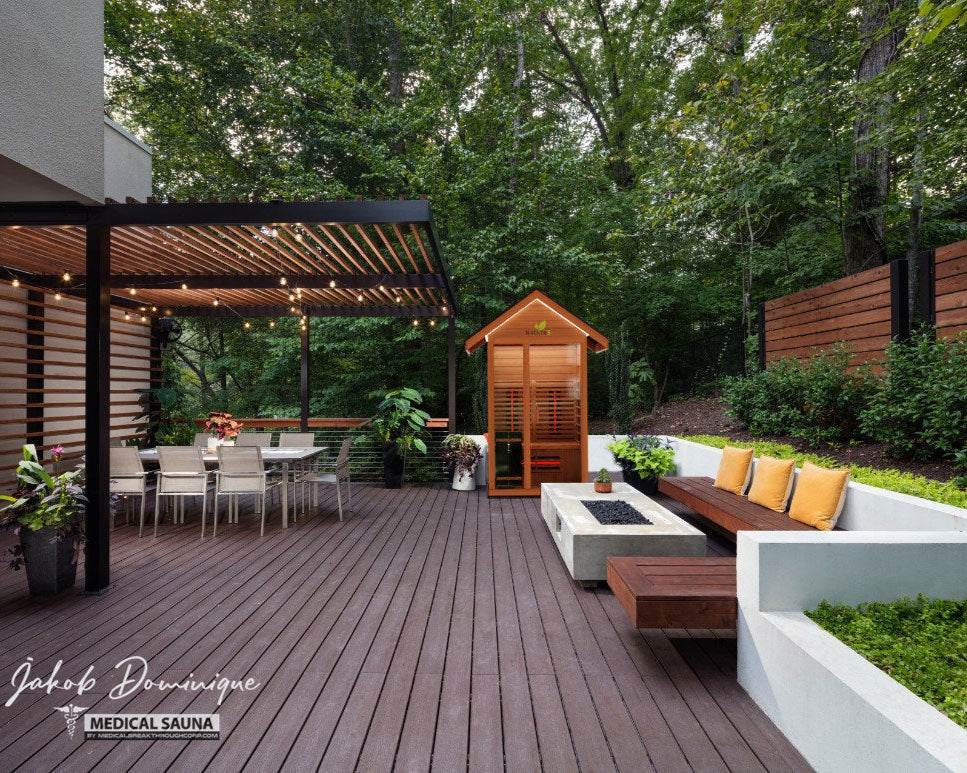 Medical Nature 5 Outdoor Sauna | Infrared + Hot Yoga - Sauna Luxuries
