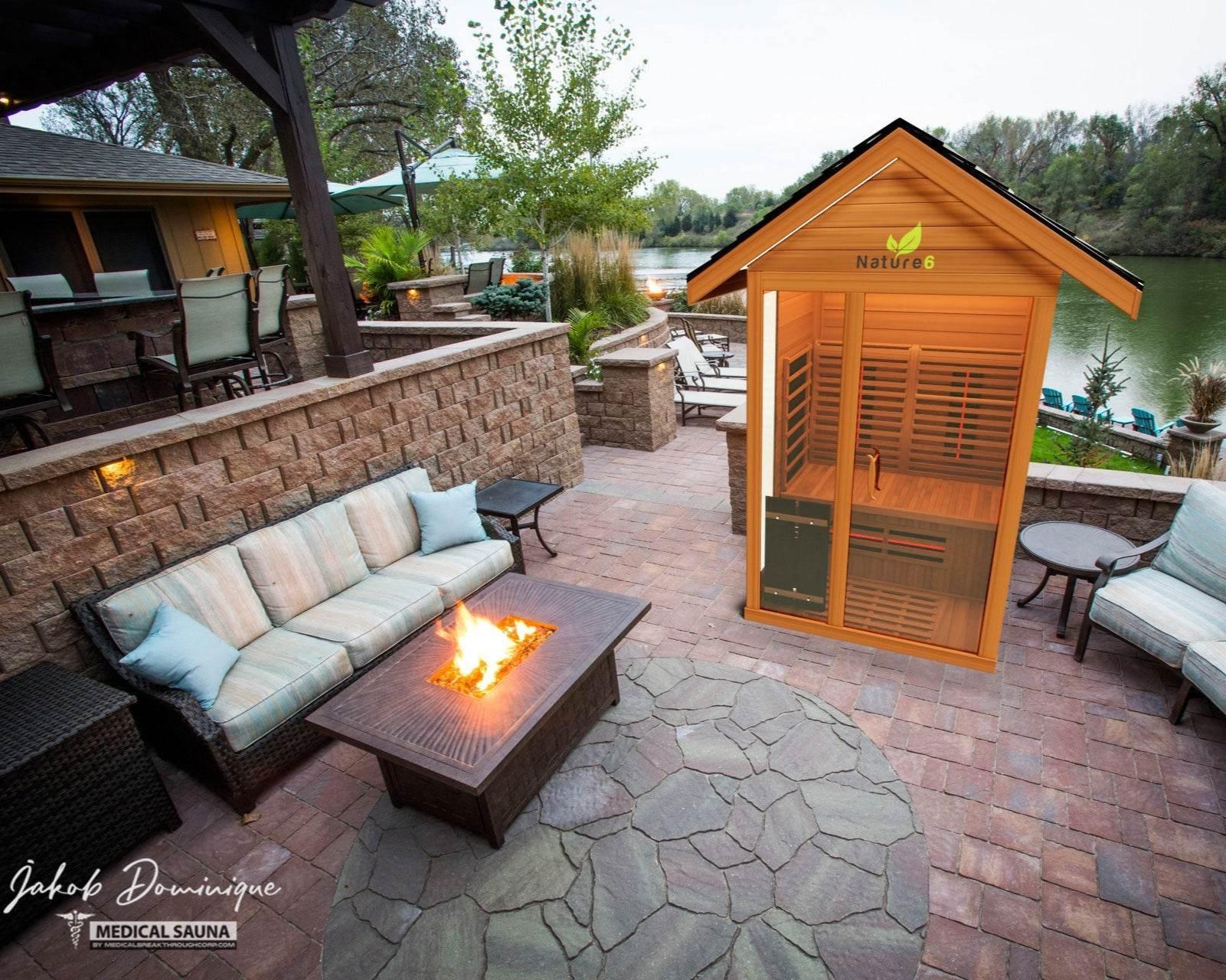 Medical Nature 6 Outdoor Sauna | Infrared + Chromatic Light - Sauna Luxuries