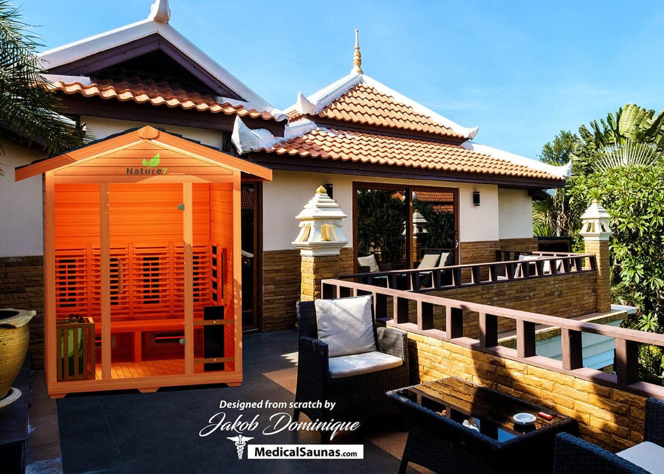 Medical Nature 7 Hybrid Sauna | Infrared + Steam Outdoor - Sauna Luxuries