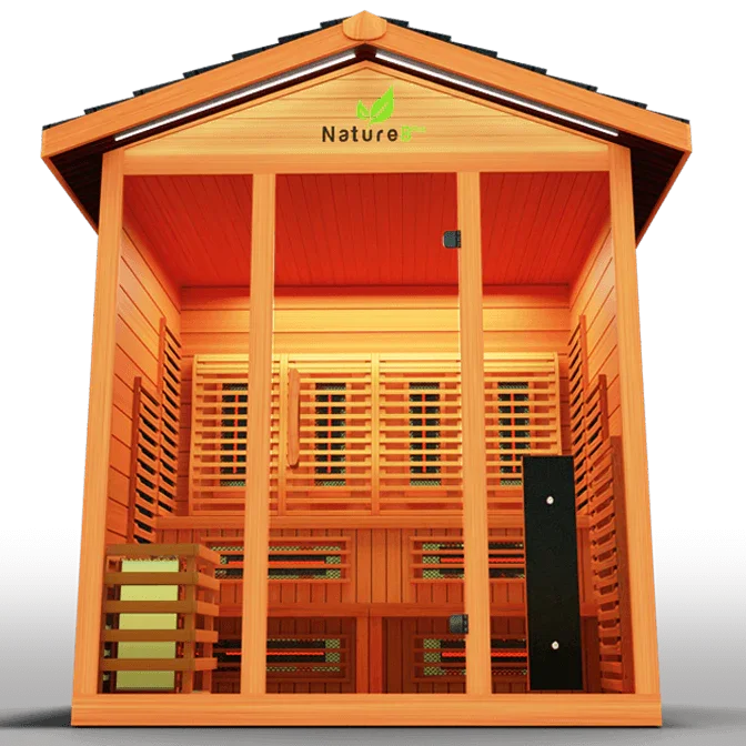 Medical Nature 8 Plus Hybrid Outdoor Sauna | Infrared + Steam Therapy - Sauna Luxuries