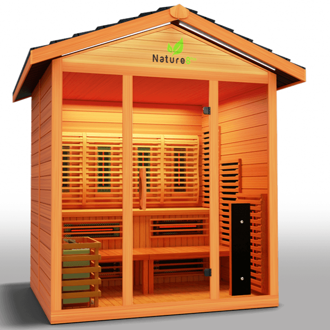 Medical Nature 8 Plus Hybrid Outdoor Sauna | Infrared + Steam Therapy - Sauna Luxuries