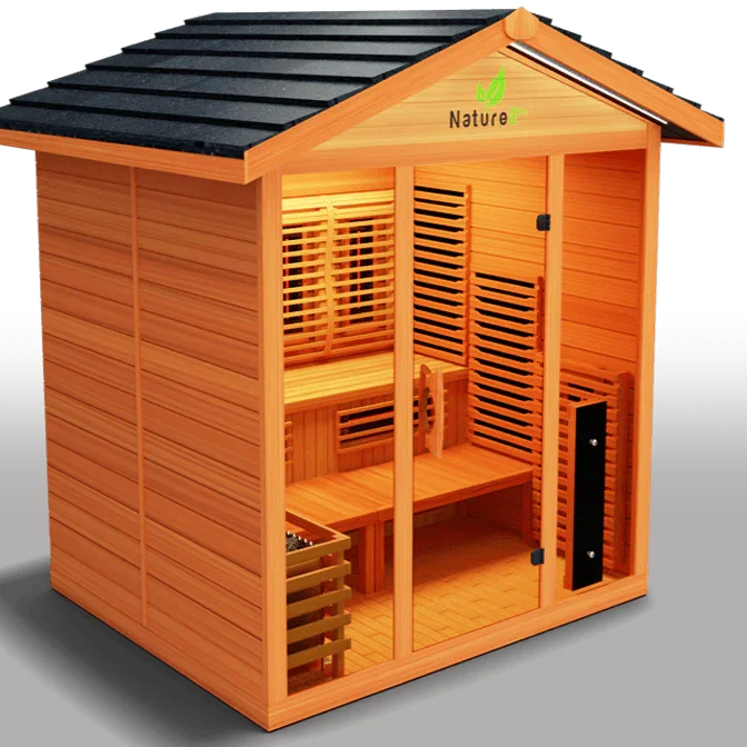 Medical Nature 8 Plus Hybrid Outdoor Sauna | Infrared + Steam Therapy - Sauna Luxuries