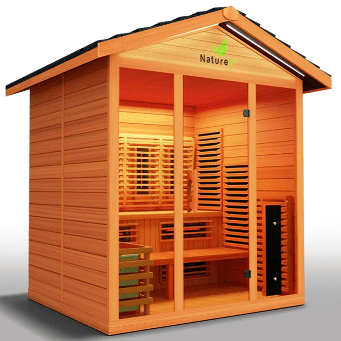 Medical Nature 8 Plus Hybrid Outdoor Sauna | Infrared + Steam Therapy - Sauna Luxuries