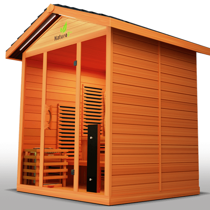 Medical Nature 8 Plus Hybrid Outdoor Sauna | Infrared + Steam Therapy - Sauna Luxuries