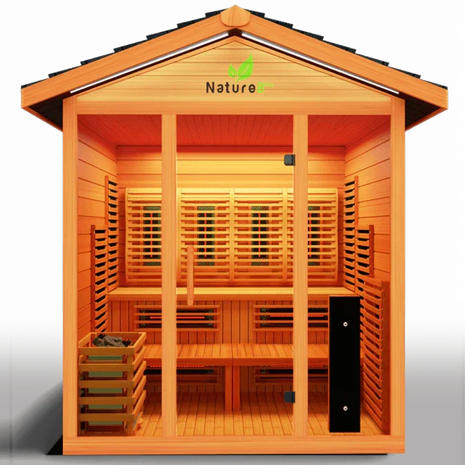 Medical Nature 8 Plus Hybrid Outdoor Sauna | Infrared + Steam Therapy - Sauna Luxuries