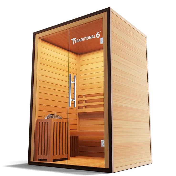 Medical Traditional 6 Sauna | Premium 3-Person Finnish Sauna - Sauna Luxuries