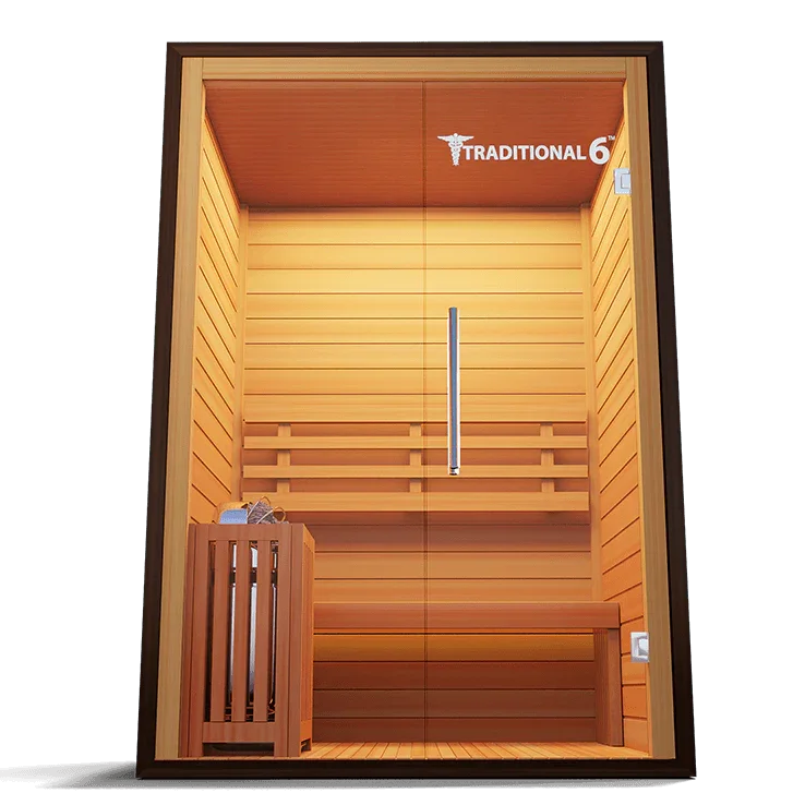 Medical Traditional 6 Sauna | Premium 3-Person Finnish Sauna - Sauna Luxuries