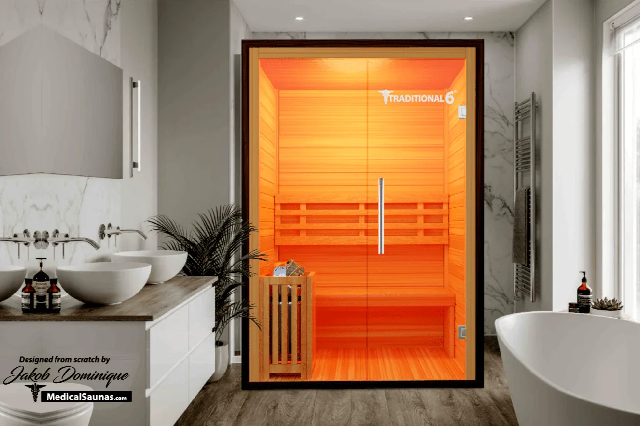 Medical Traditional 6 Sauna | Premium 3-Person Finnish Sauna - Sauna Luxuries