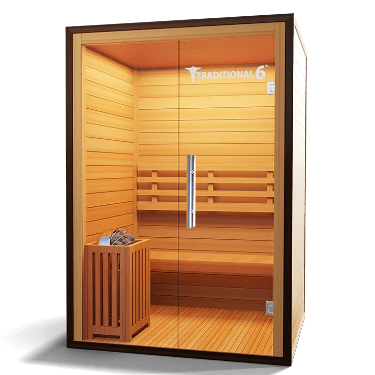 Medical Traditional 6 Sauna | Premium 3-Person Finnish Sauna - Sauna Luxuries
