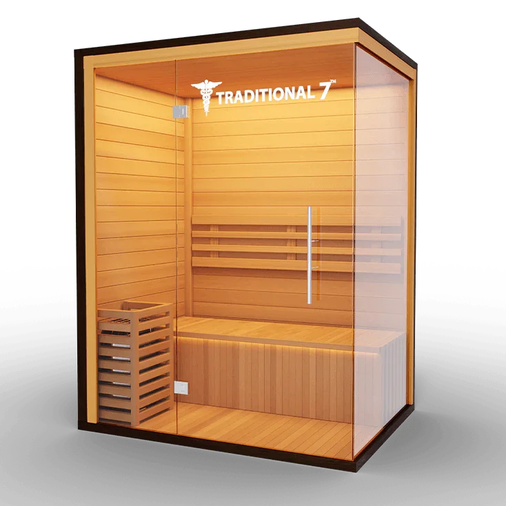 Medical Traditional 7 Sauna | 4-Person Finnish Dry Sauna - Sauna Luxuries