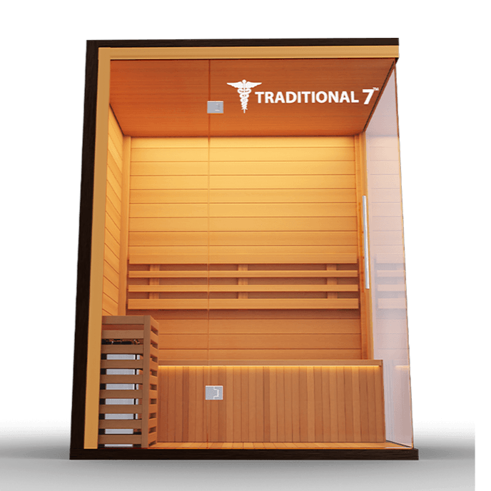 Medical Traditional 7 Sauna | 4-Person Finnish Dry Sauna - Sauna Luxuries