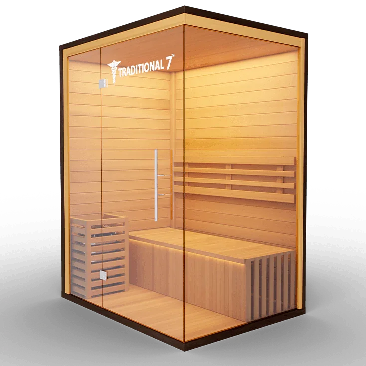 Medical Traditional 7 Sauna | 4-Person Finnish Dry Sauna - Sauna Luxuries