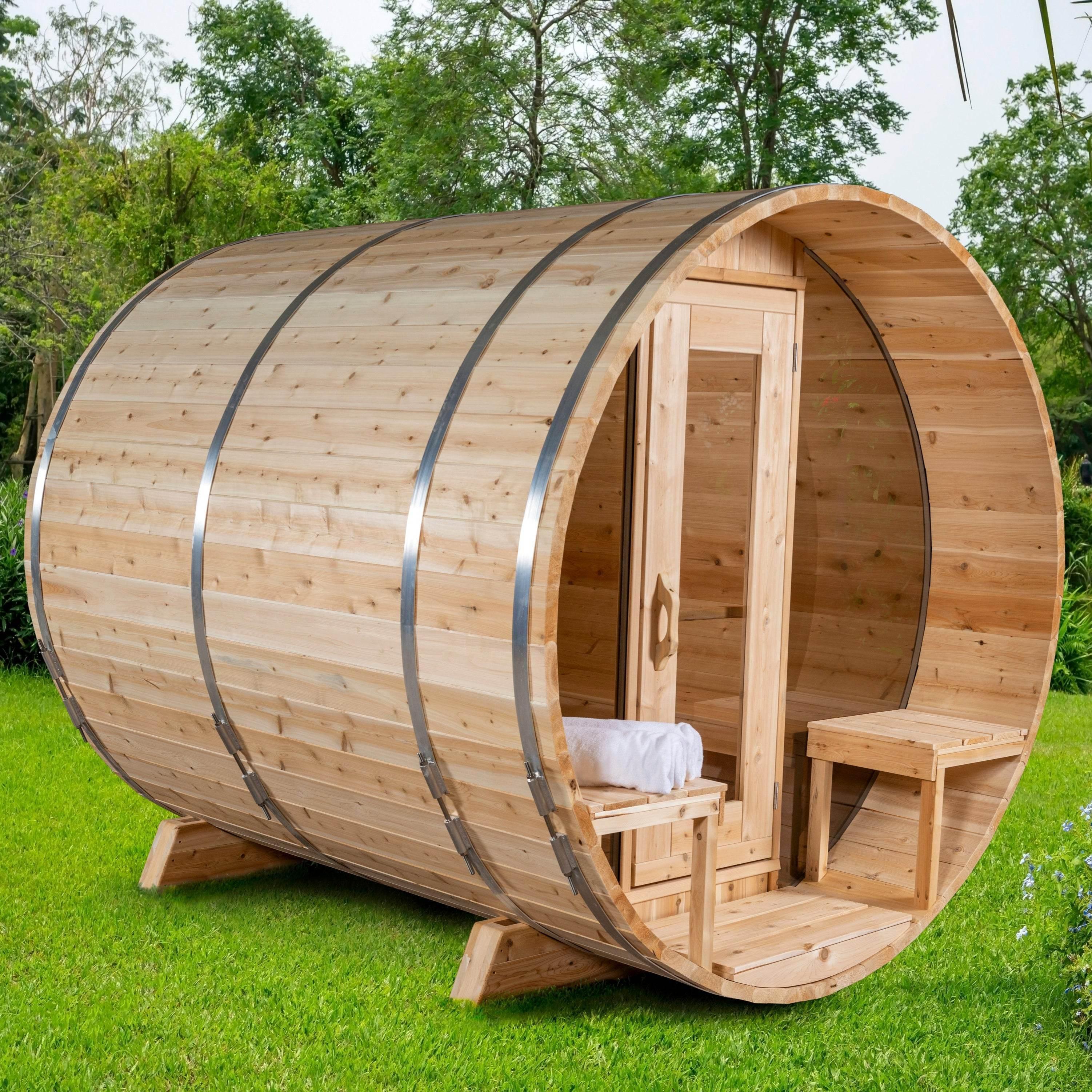 Leisurecraft Tranquility MP Barrel Sauna | Wood Burning - Sauna Luxuries