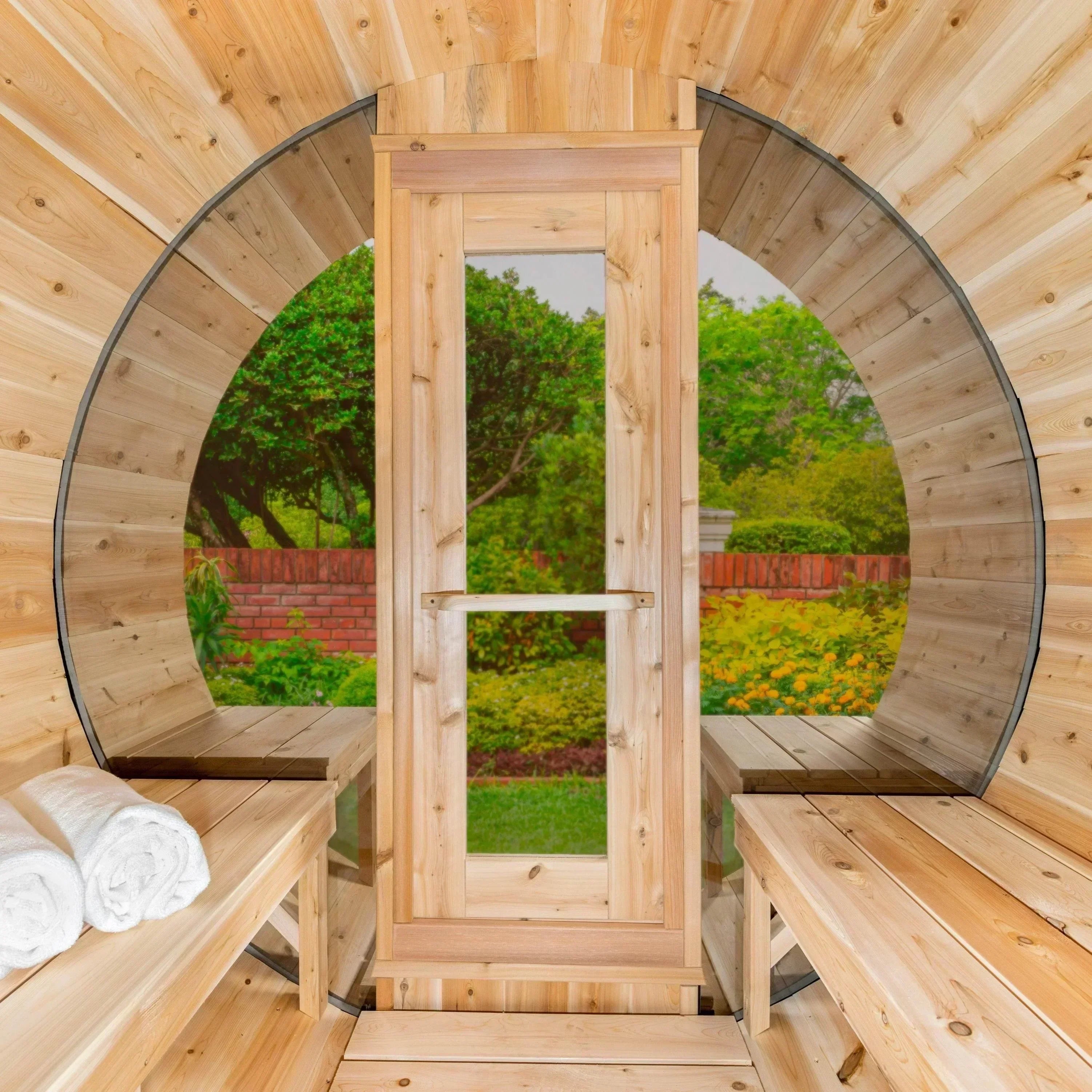 Leisurecraft Tranquility MP Barrel Sauna | Wood Burning - Sauna Luxuries