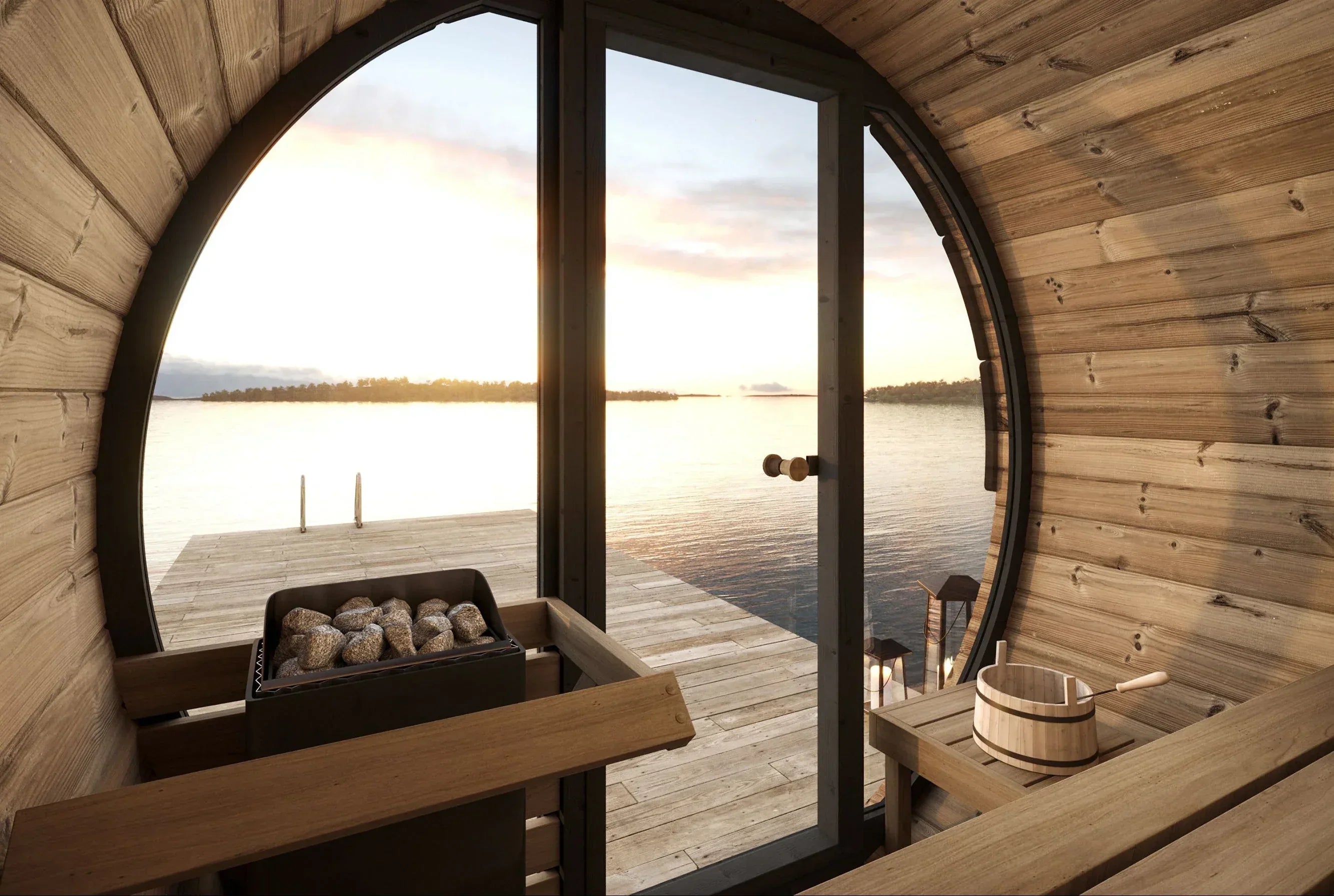 SaunaLife Model EE6G Sauna Barrel - Sauna Luxuries