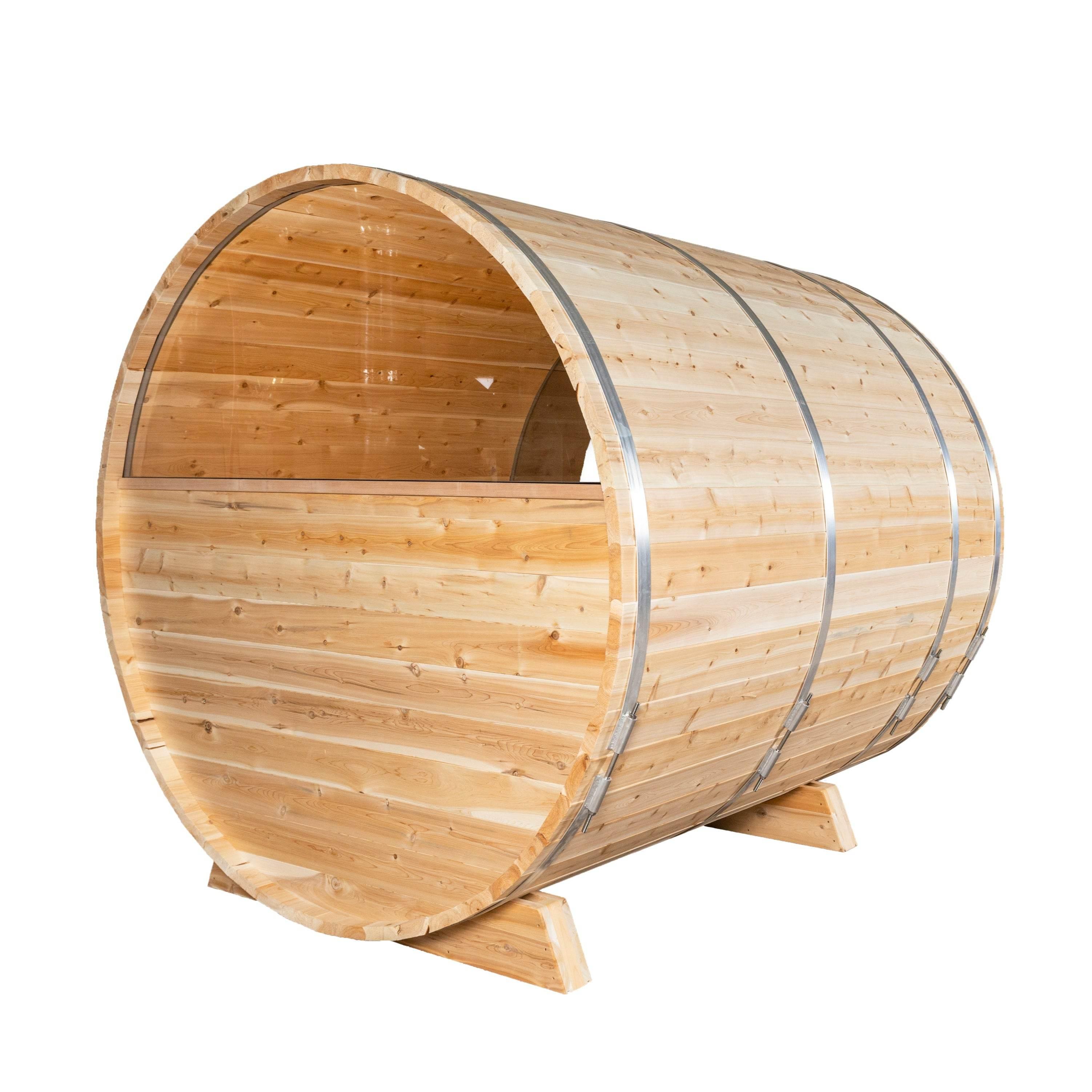 Leisurecraft Serenity MP Barrel Sauna | Electric Heated Cedar Sauna - Sauna Luxuries