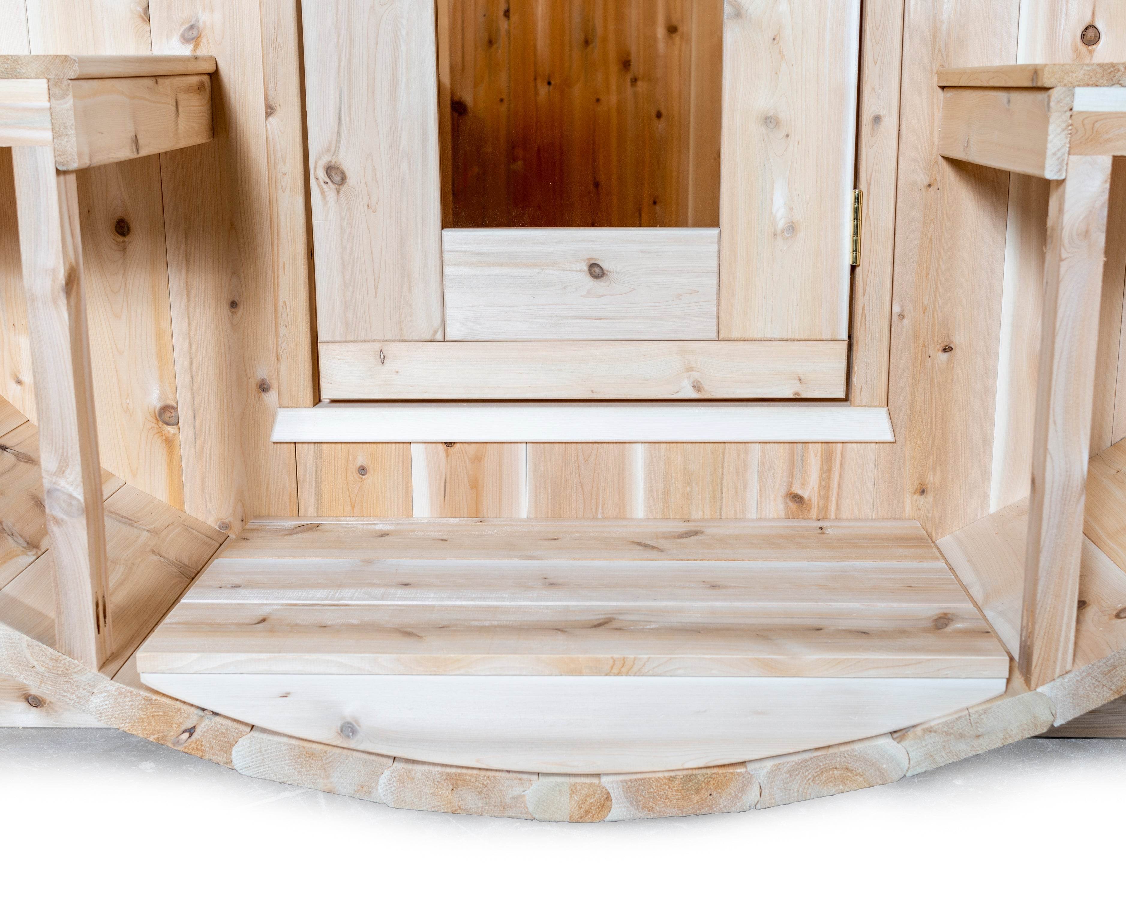 Dundalk Leisurecraft CT Serenity Barrel Sauna | Electric Heated Cedar Kit - Sauna Luxuries