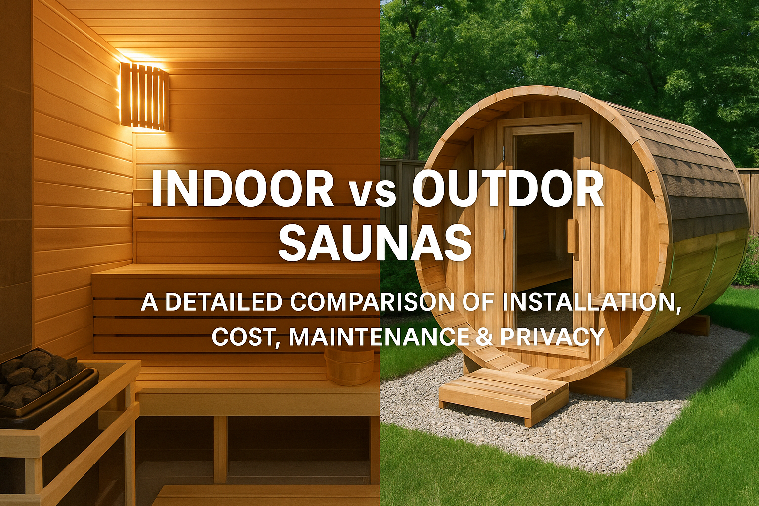 Indoor vs Outdoor Saunas: Compare Installation, Cost & Maintenance - Sauna Luxuries