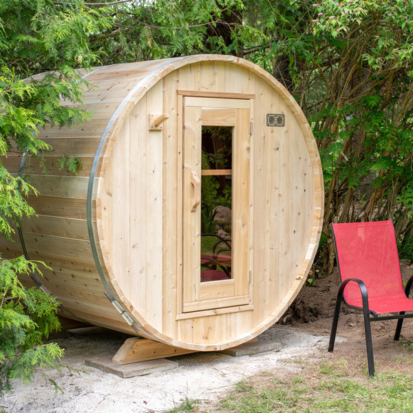 Liesurecraft CT Harmony Barrel Sauna | Wood Burning Outdoor Sauna