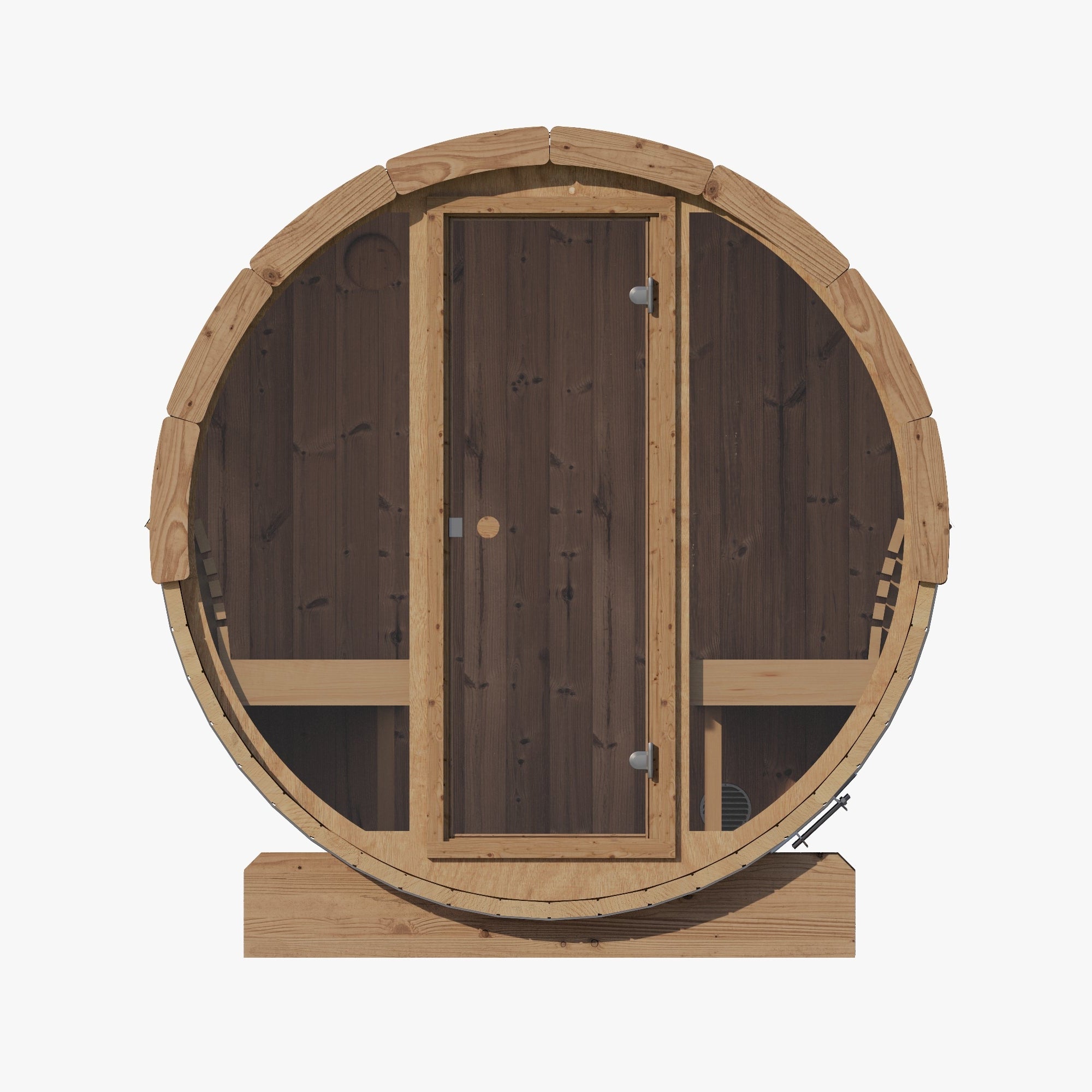 SaunaLife Model E8G Sauna Barrel Glass Front