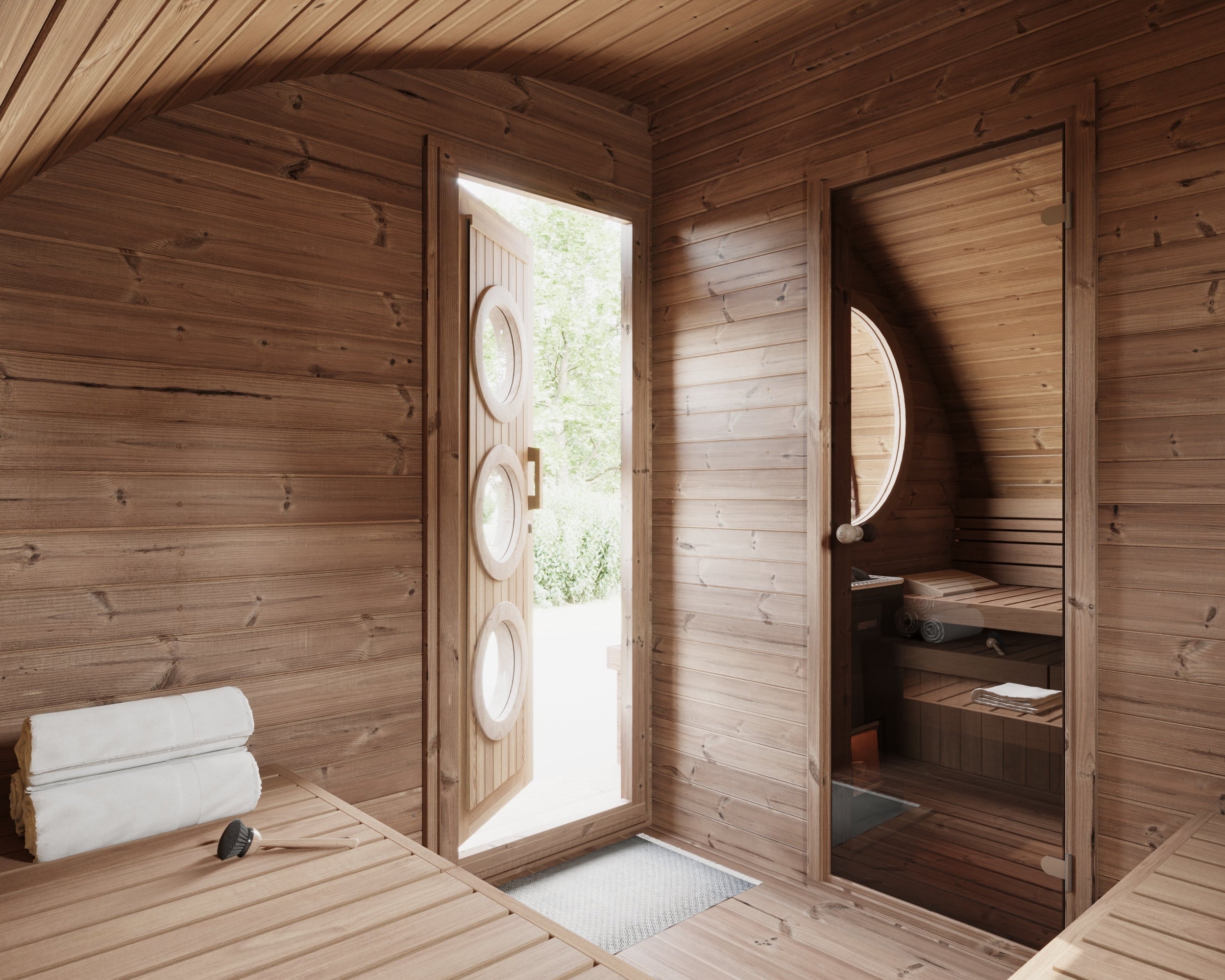 SaunaLife Model G11 Outdoor Home Sauna Kit