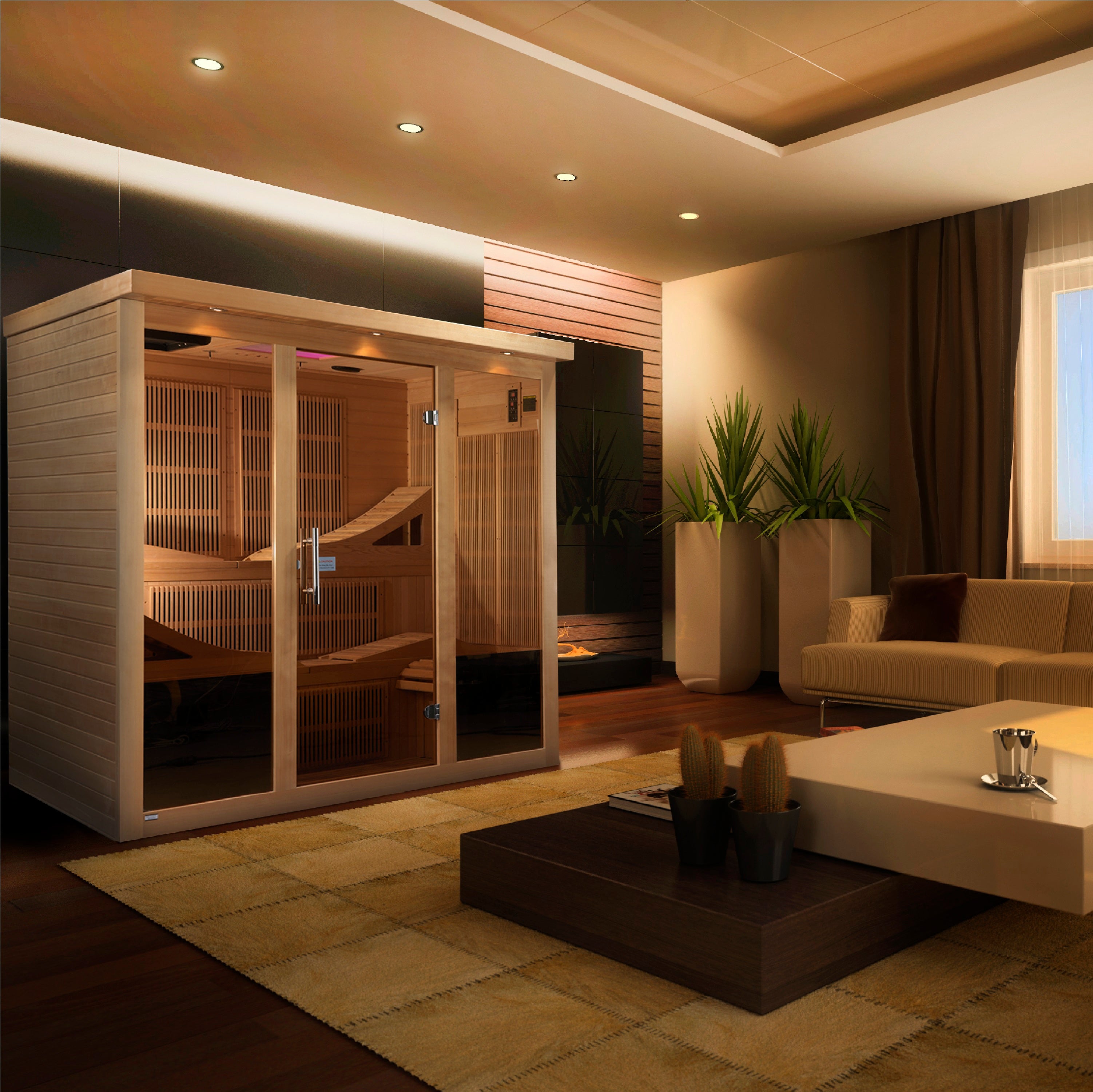 Golden Designs Monaco 6-person Near Zero EMF FAR Infrared Sauna