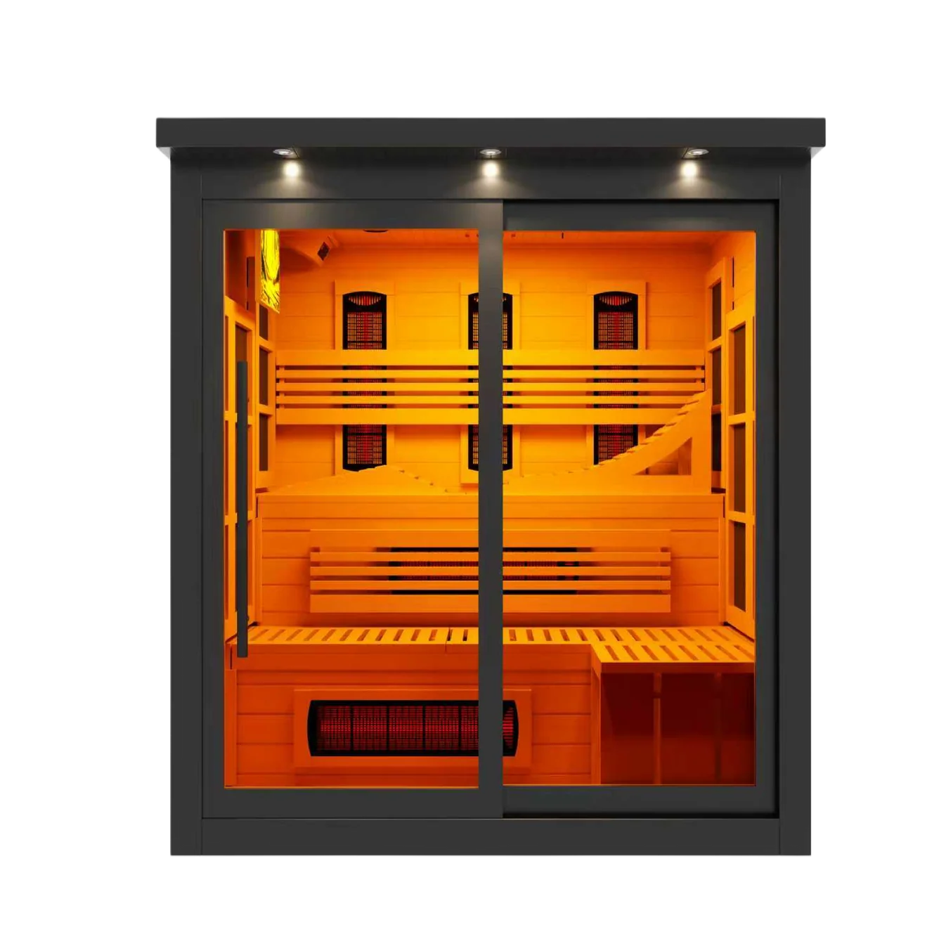 Golden Designs Monaco 6-Person PureTech™ Full Spectrum Near Zero EMF Infrared Sauna Golden Designs