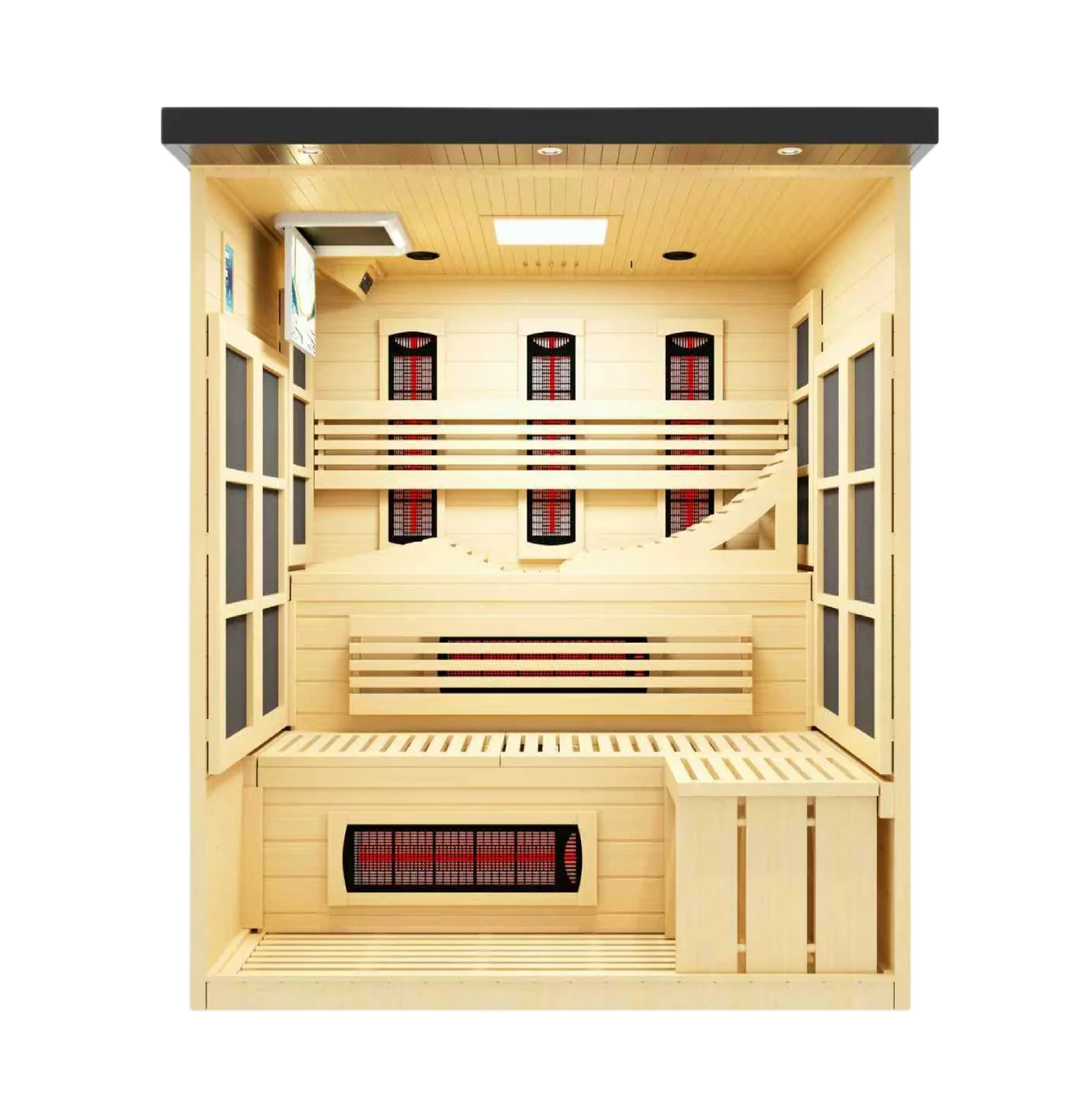 Golden Designs Monaco 6-Person PureTech™ Full Spectrum Near Zero EMF Infrared Sauna Golden Designs