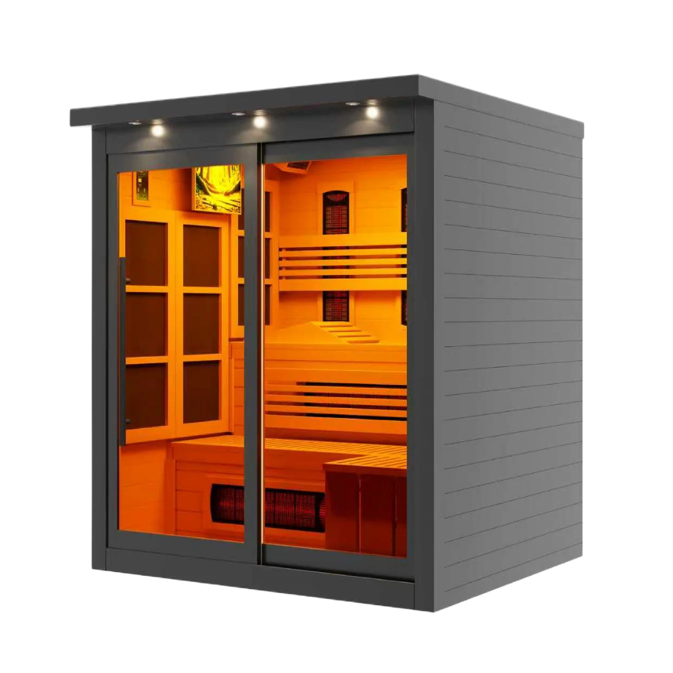 Golden Designs Monaco 6-Person PureTech™ Full Spectrum Near Zero EMF Infrared Sauna Golden Designs
