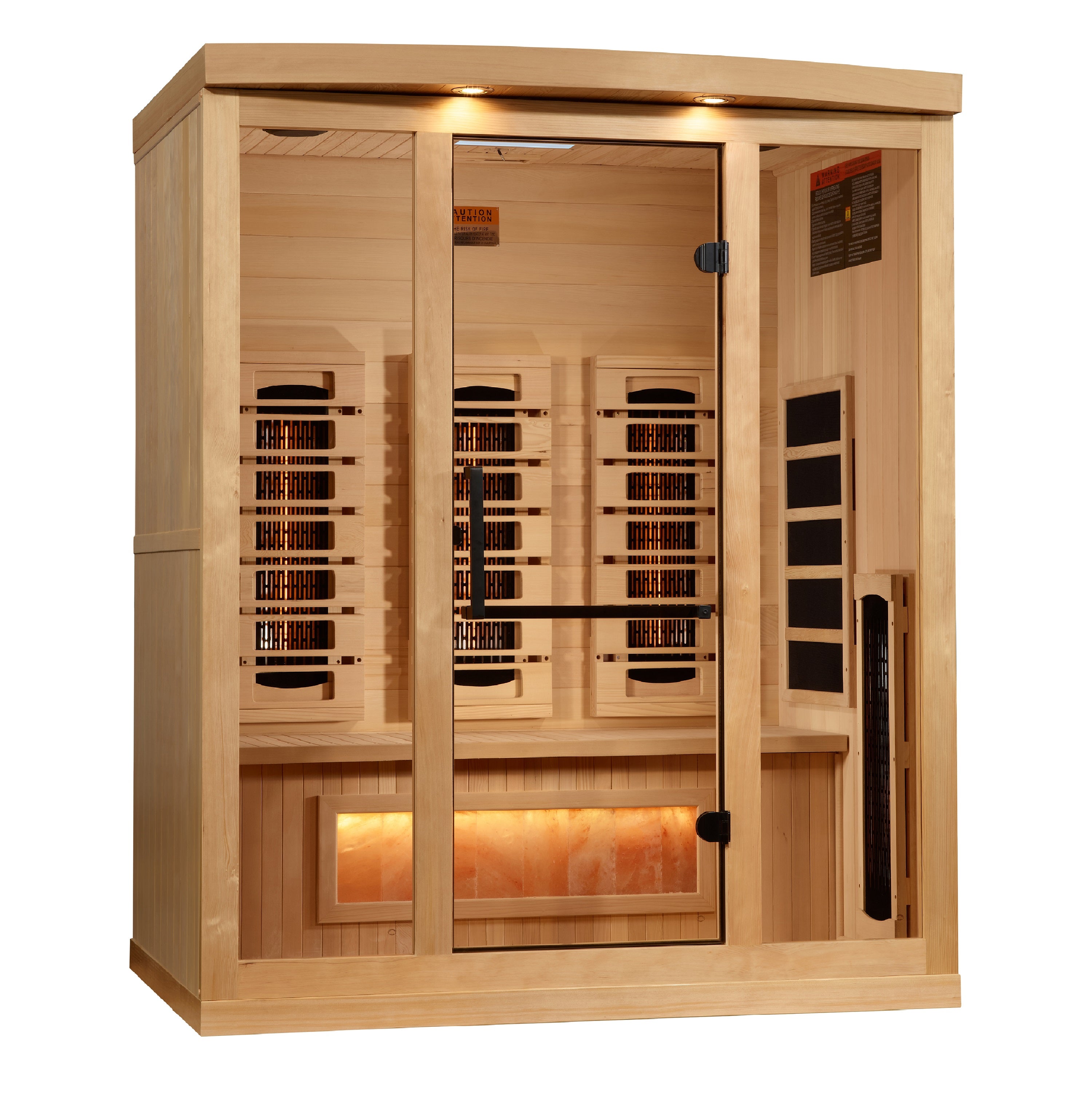 Golden Designs 3-Person Full Spectrum Near-Zero EMF Infrared Sauna