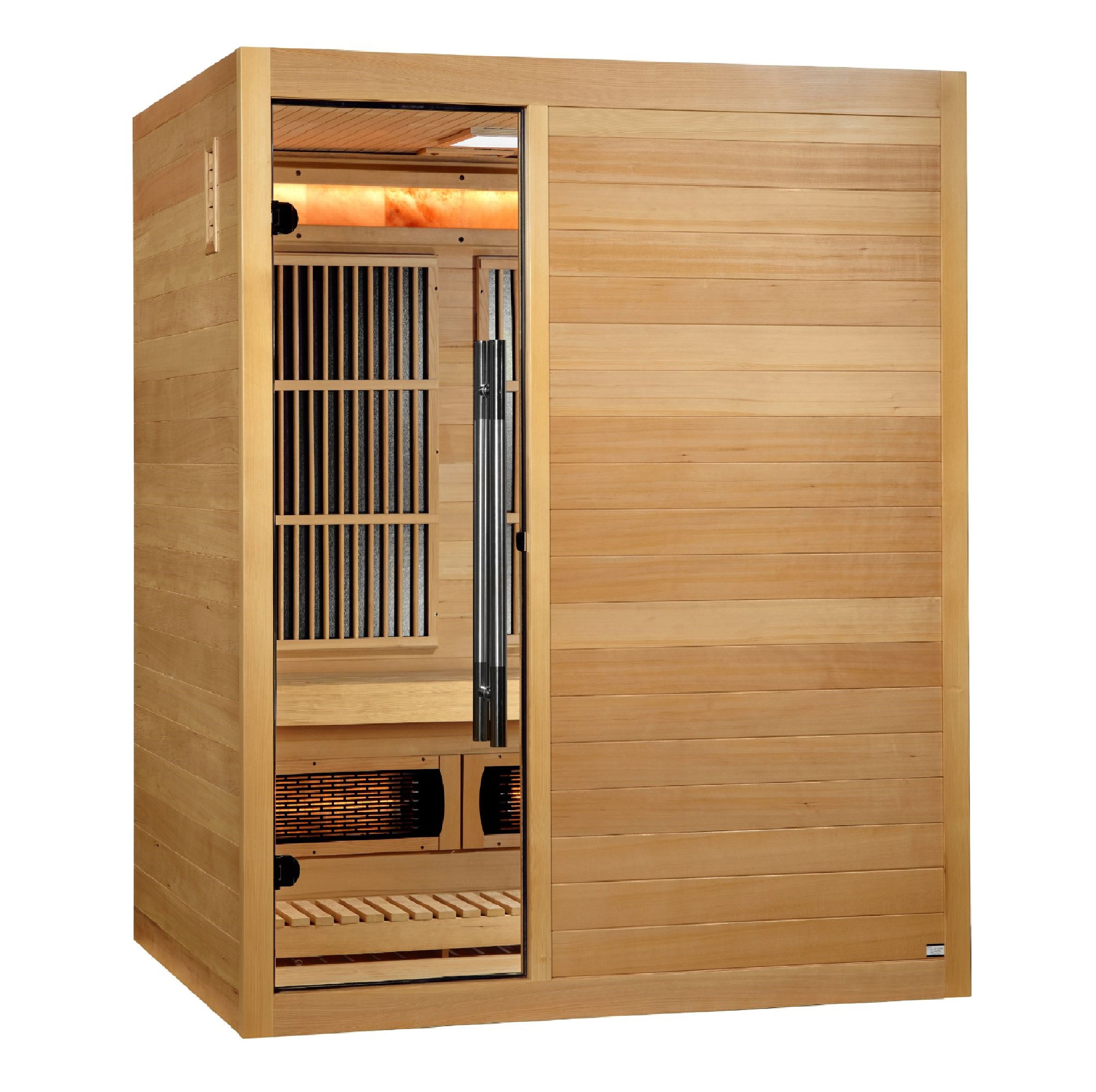 Golden Designs Soria 3 Person Hybrid Sauna | Full Spectrum & Harvia Stove