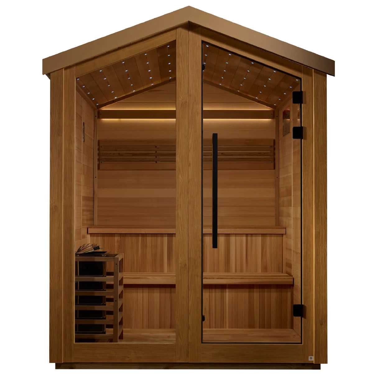 Golden Designs Kaarina 6-Person Black Outdoor Traditional Sauna Golden Design Saunas