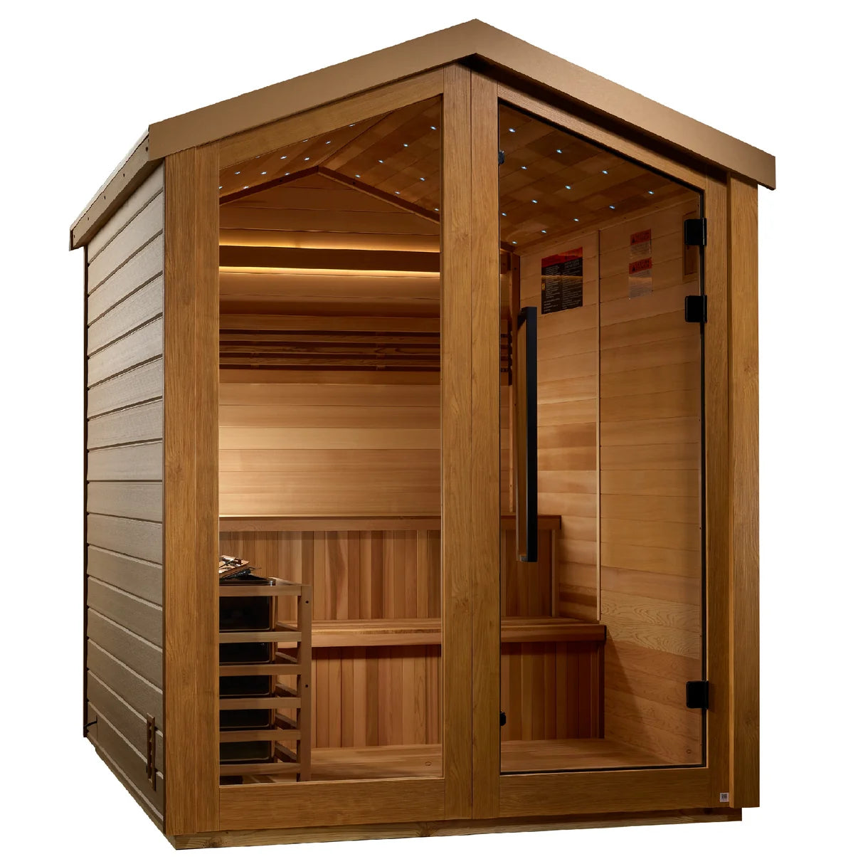 Golden Designs Kaarina 6-Person Black Outdoor Traditional Sauna Golden Design Saunas