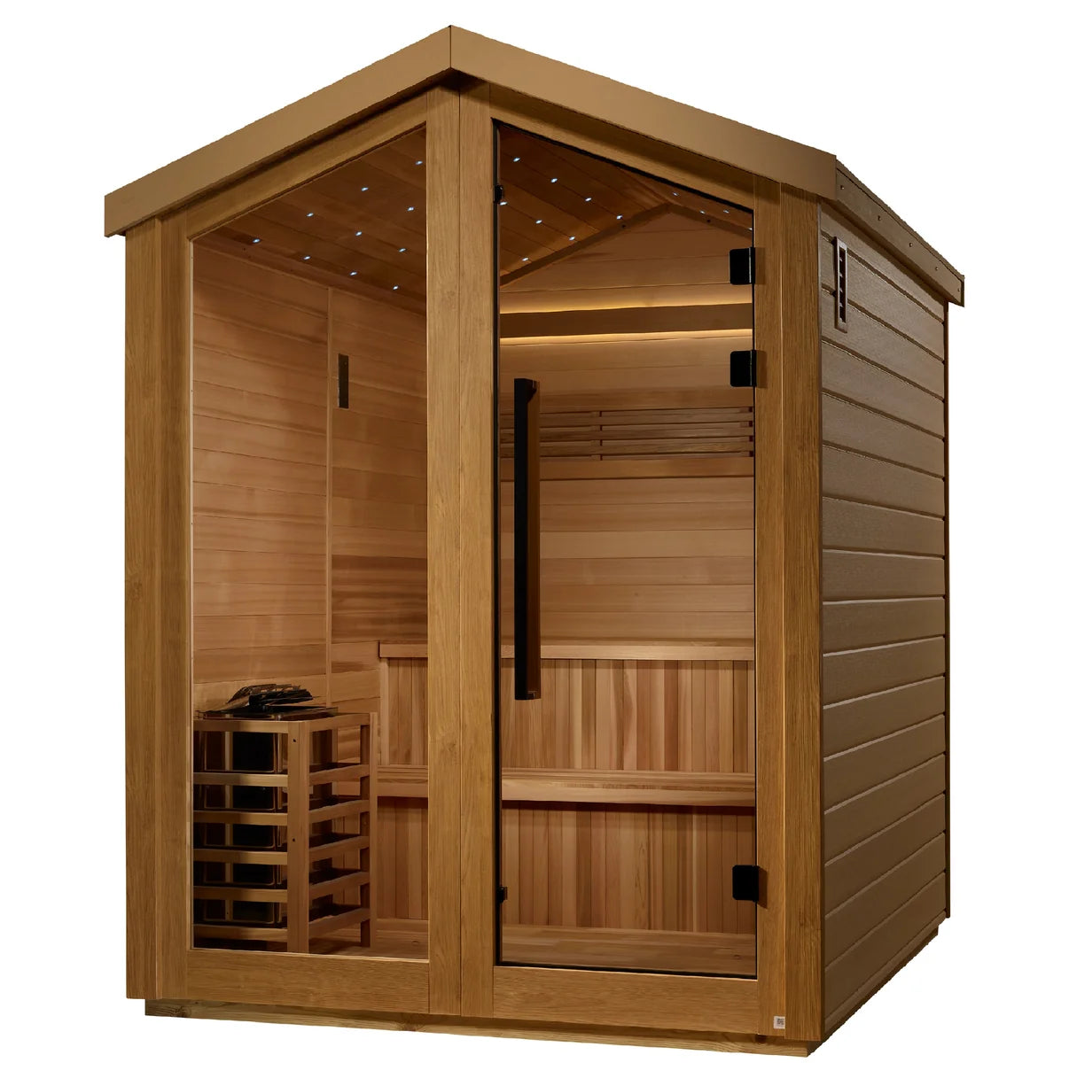 Golden Designs Kaarina 6-Person 2-Tone Outdoor Traditional Sauna Golden Design Saunas
