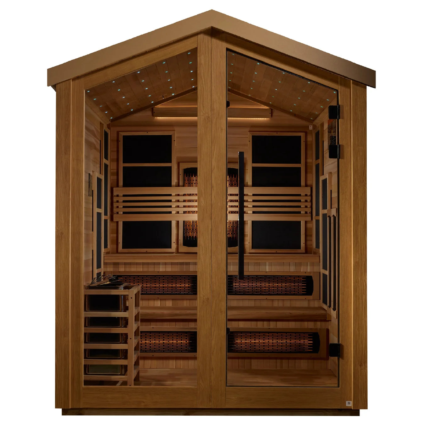 Golden Designs Kaskinen 6-Person Vanilla Crème Hybrid Outdoor Sauna Golden Design Saunas