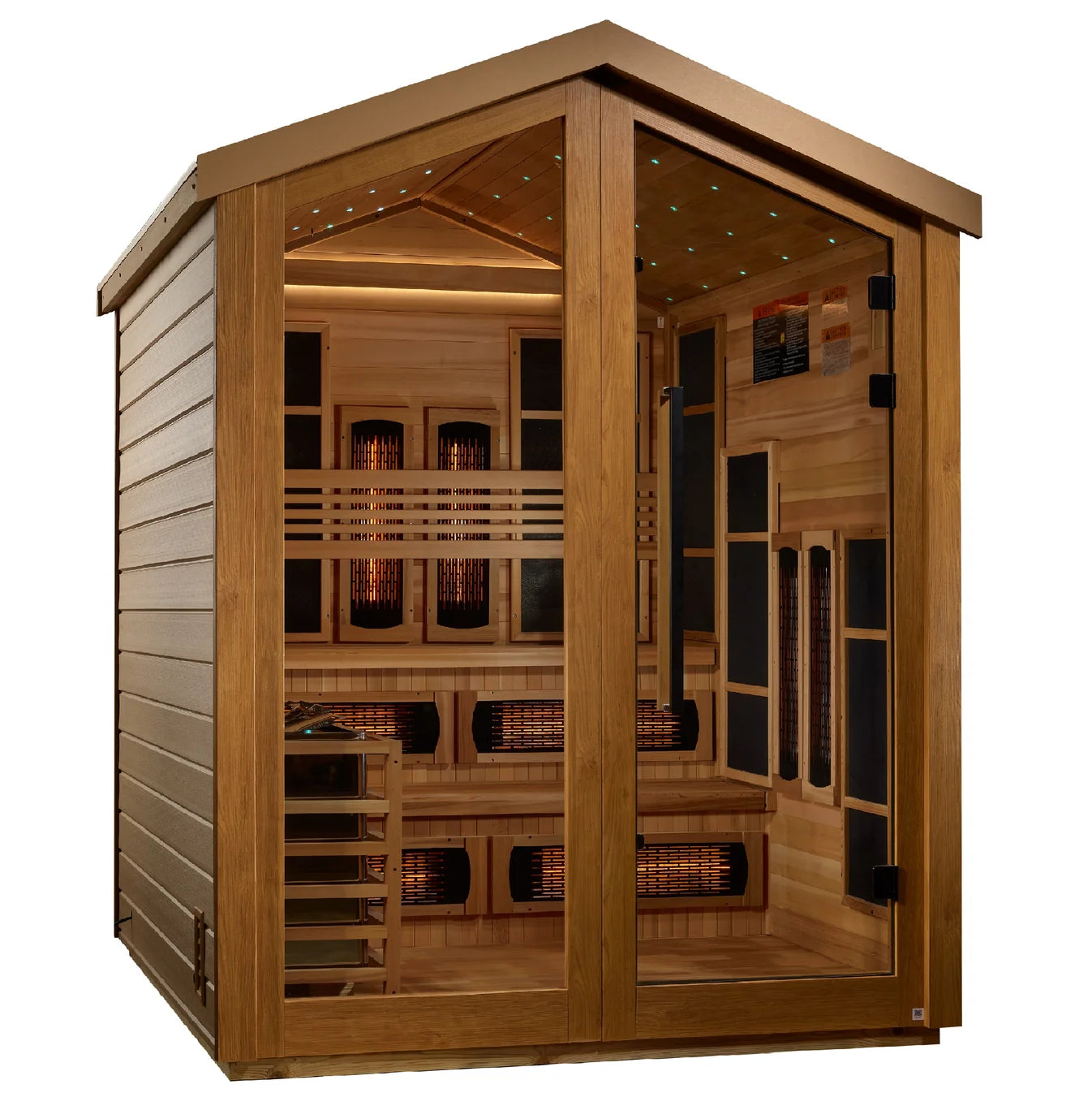 Golden Designs Kaskinen 6-Person Vanilla Crème Hybrid Outdoor Sauna Golden Design Saunas
